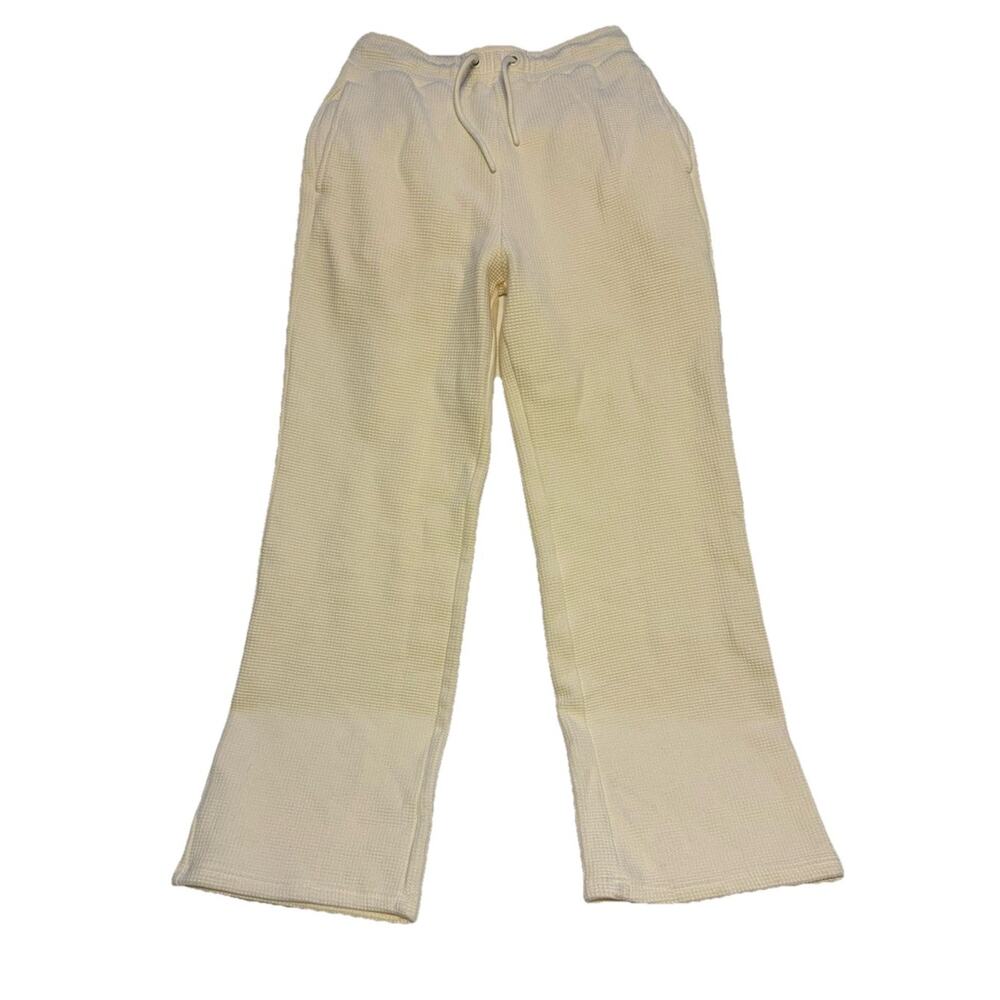 Negative Underwear Waffle Knit Cropped Pants Women's Size XS Cream